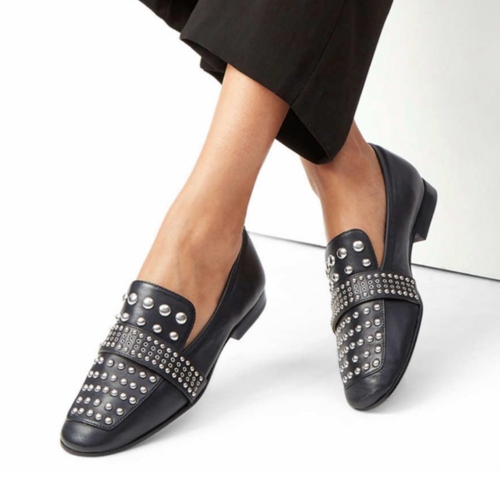 Sam Edelman Chesney Studded Black Loafers